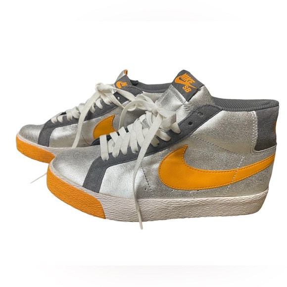 Nike Women's SB Blazer Metallic Silver and Orange Independent Trucks Com… - Picture 2 of 16